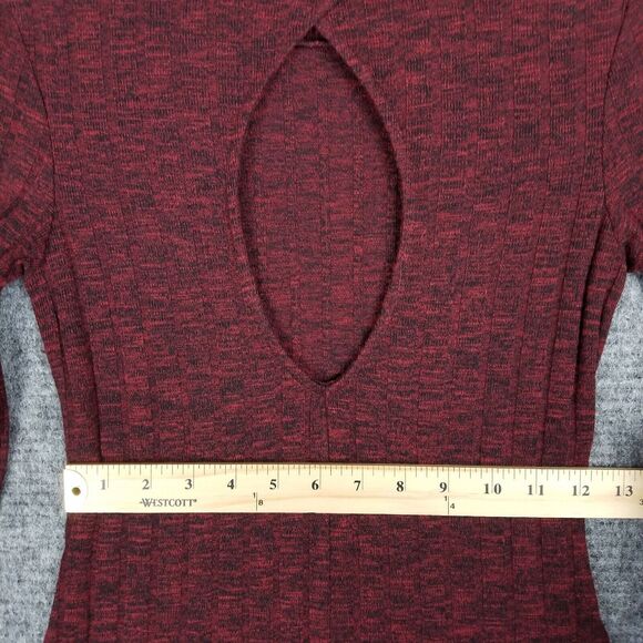 American Eagle Dress Womens XXS Brown Turtleneck Sweater Open-Back Knee Length - Picture 9 of 11